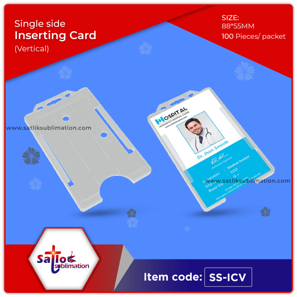 Single Side Inserting ID Card Holder