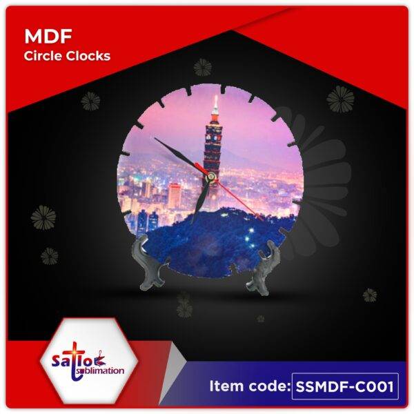 MDF Circle Clock Print
