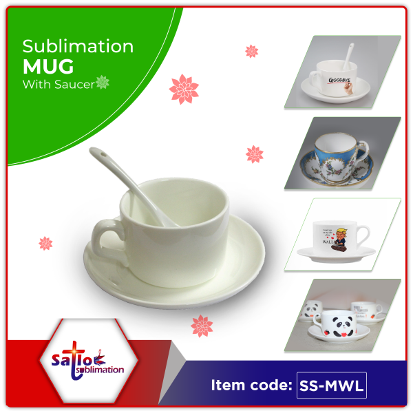 Sublimation Cup with Saucer