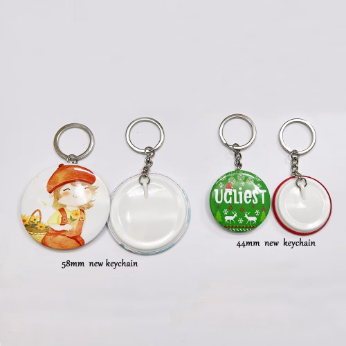 44mm & 58mm Badge Keyring